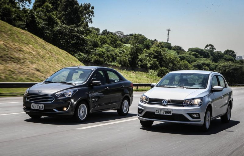 Ford Ka Sedan e VW Voyage fazem duelo automático