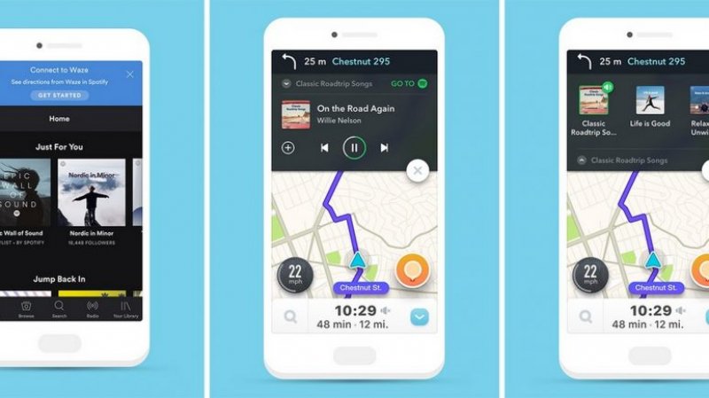 WAZE E SPOTIFY SE INTEGRAM NO SISTEMA ANDROID
